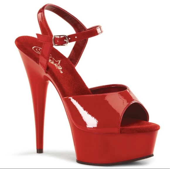 Pleaser Shoes - BRAND NEW - Sexy red platform sandal
